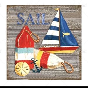 2 for $10  DIY Diamond Painting Cartoon Mediterranean Nautical Logo 30*30CM